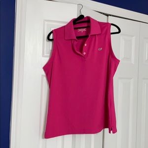 Vineyard vines performance golf tank top pink